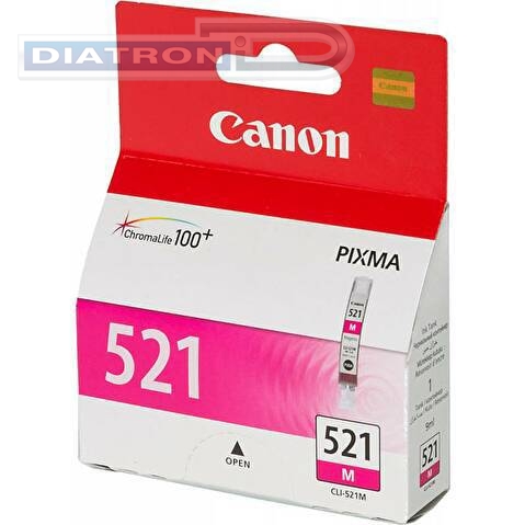 Чернильница CANON CLI-521M для IP3600/MP540/MP620/IP4600/MP630/MP980, Magenta