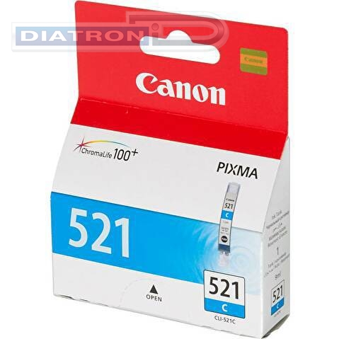 Чернильница CANON CLI-521C для IP3600/MP540/MP620/IP4600/MP630/MP980, Cyan