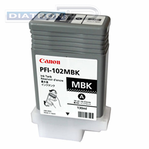 Чернильница CANON PFI-102MBK для iPF500/iPF600/iPF700/iPF610/iPF710, 130мл, Matte Black (0894B001)