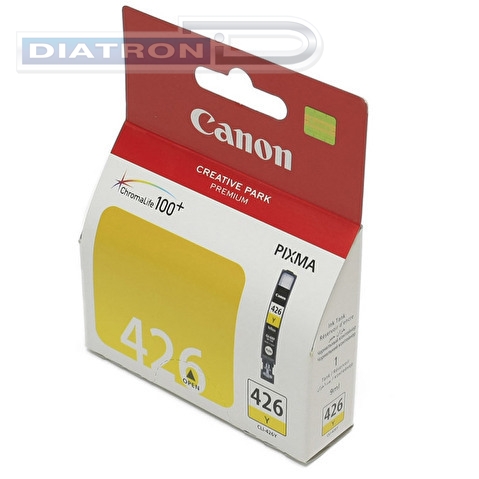 Картридж CANON CLI-426Y для Pixma MG5140/MG5240/MG6140/MG8140/iP4840, 446стр, Yellow