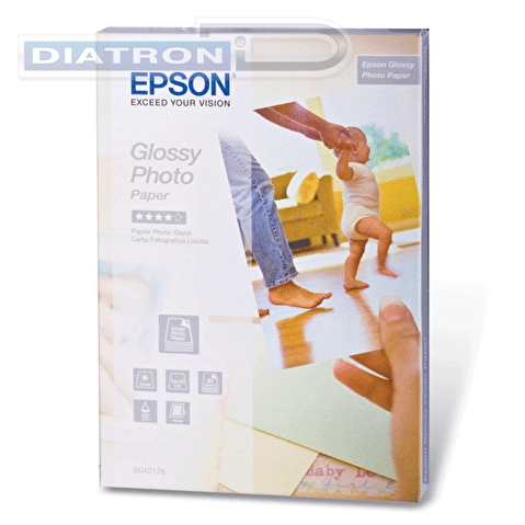 Фотобумага EPSON 10x15см, 225г/м2, глянцевая, 50л (С13S042176)