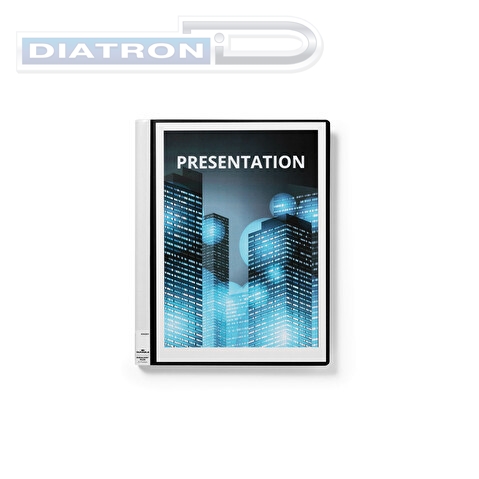 Папка DURABLE DURALOOK 2432-01 А4 с  20 прозрачными вкладышами, лицевой карман, черная