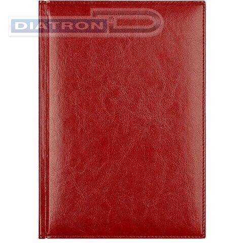 Ежедневник недатированный Lamark Birmingham A5, 145х210мм, обложка под кожу, с прошивкой по периметру, 176л, красный