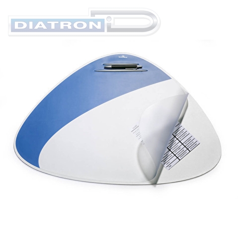 Коврик для письма DURABLE VEGAS 7208-23, 51х69см, c прозрачным листом, серебристый