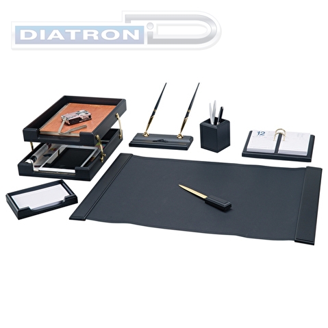 Набор настольный BESTAR Ares, дерево, 7 предметов, двойной лоток, цвет черное дерево