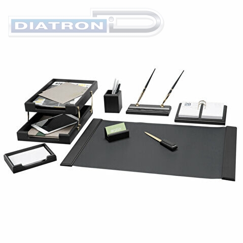 Набор настольный BESTAR Titan, дерево, 8 предметов, двойной лоток, цвет черное дерево