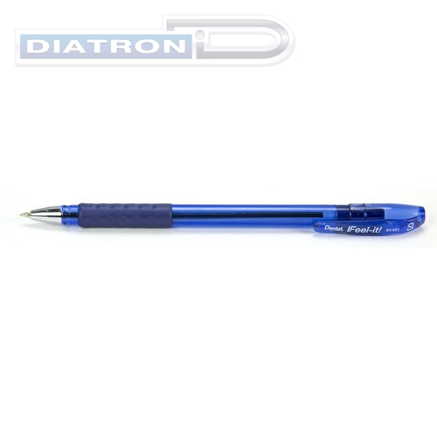 Ручка шариковая PENTEL BX485-C  Feel it!, резиновый упор, 0.5/0.23 мм, синяя