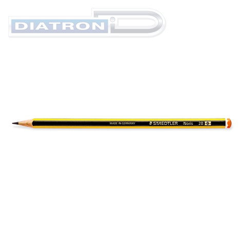 Карандаш чернографитовый STAEDTLER Noris 120-0, 2B, заточенный