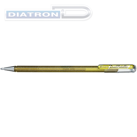 Ручка гелевая PENTEL K110-DXX Hybrid Dual Metallic, 0.5/1.0мм, гибридные чернила 