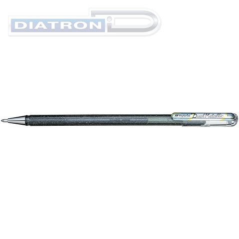 Ручка гелевая PENTEL K110-DZX Hybrid Dual Metallic, 0.5/1.0мм, гибридные чернила 