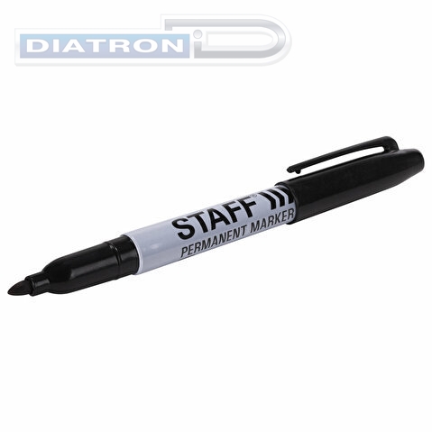 Маркер перманентный STAFF, круглый наконечник, 2-4мм, черный