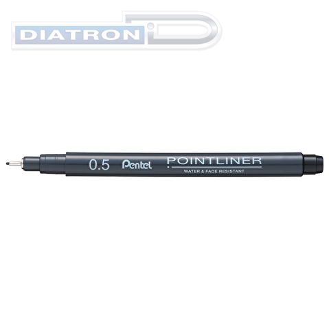 Ручка капиллярная PENTEL S20P-5A Pointliner, 0.5мм, черная, одноразовая