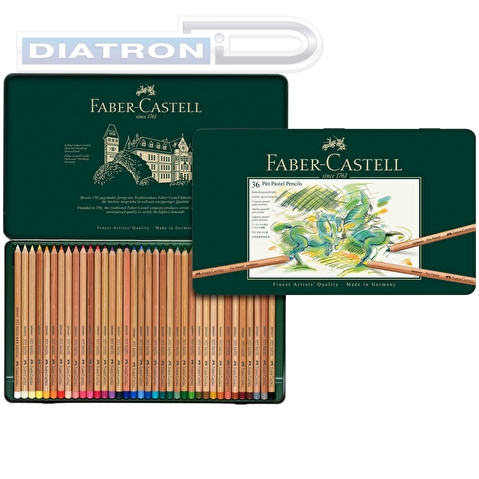 Набор цветных карандашей пастельных Faber-Castell Pitt Pastel, 36цв, в металлической коробке