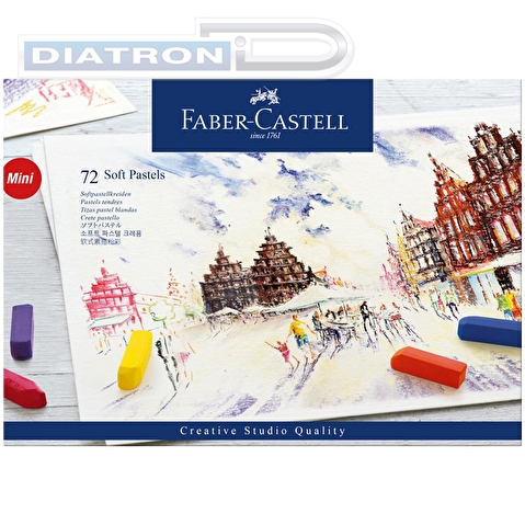 Набор пастели масляной Faber-Castell Soft pastels, 72цв, мини, квадратное сечение, в картонной упаковке