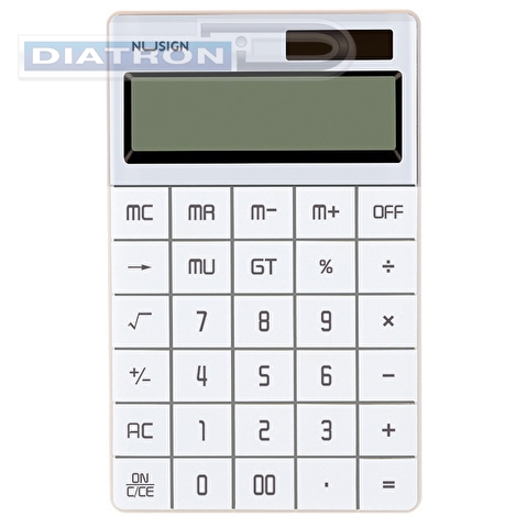 Калькулятор настольный 12 разр. Deli Nusign ENS041, расчет наценки, 165х103х14мм, белый