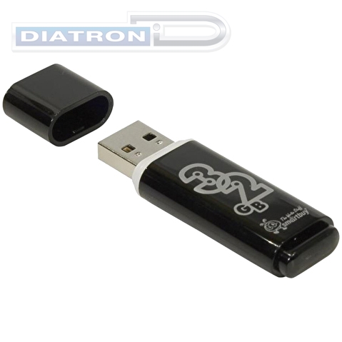 Флэш-память  32Gb Smart Buy Glossy, USB2.0, черная