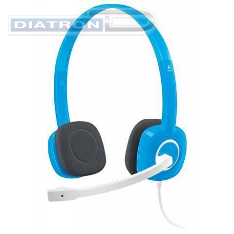 Наушники с микрофоном LOGITECH Stereo Headset H150 SKY BLUE (981-000368)