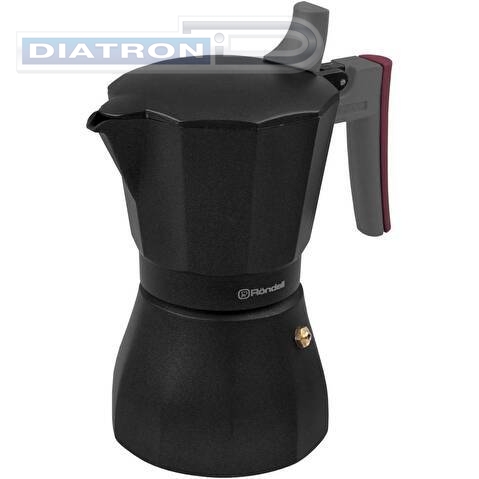 Кофеварка гейзерная Rondell Stripes RDA-1639 0.45л алюминий темно-серый