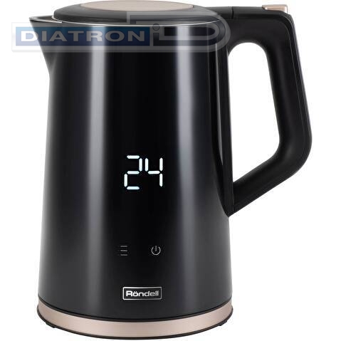 Чайник электрический Rondell RDE-1007 1.7л. 2200Вт черный корпус: пластик