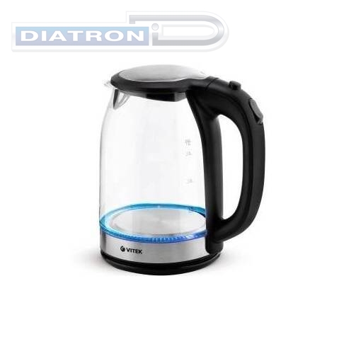 Чайник электрический Vitek VT-7095 1.8л. 2200Вт прозрачный корпус: стекло