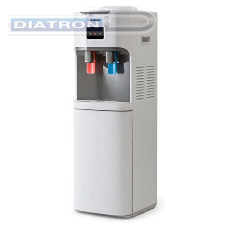 Кулер напольный HOTFROST V115B, компрессорный, «push» - кран, белый/серый [120111502]