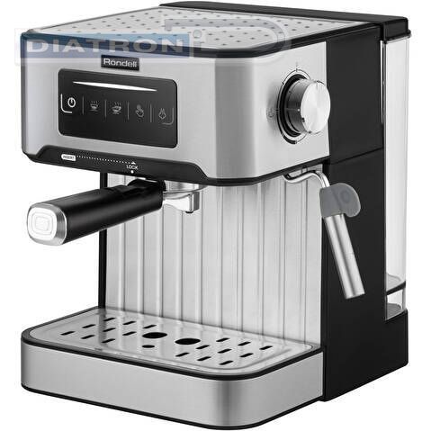 Кофеварка рожковая Rondell RDE-1106 850Вт серебристый