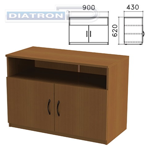 Тумба для оргтехники КАНЦ, 900х430х620мм, 2 двери, полка, цвет орех