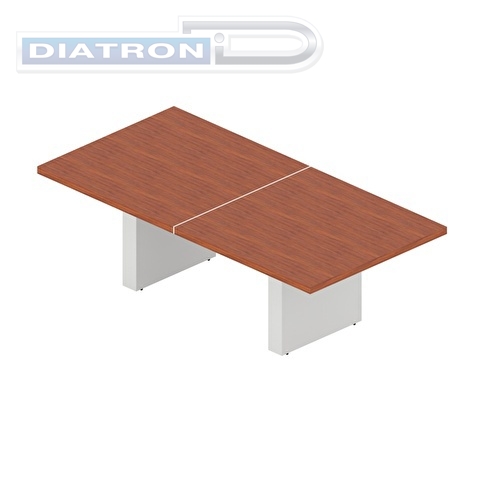 Конференц-стол Art.Neo An-240, 2400х1200х750мм, орех тангенциальный/белый глянец