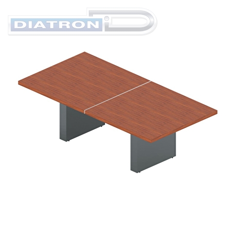 Конференц-стол Art.Neo An-240, 2400х1200х750мм, орех тангенциальный/антрацит глянец