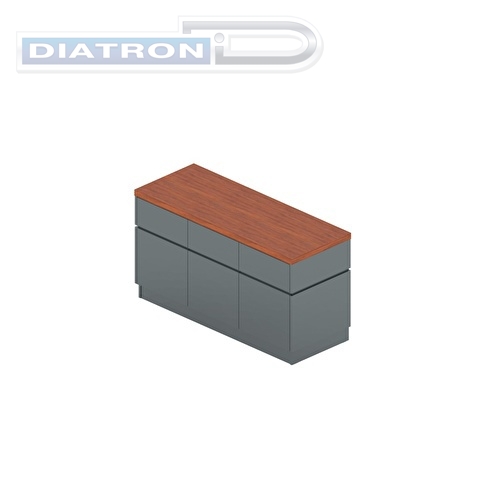 Греденция Art.Neo An-33, 1380х520х750мм, орех тангенциальный/антрацит глянец