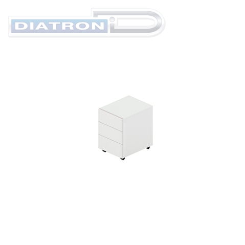 Тумба мобильная Art.Neo An-32, 410х520х580мм, белый глянец