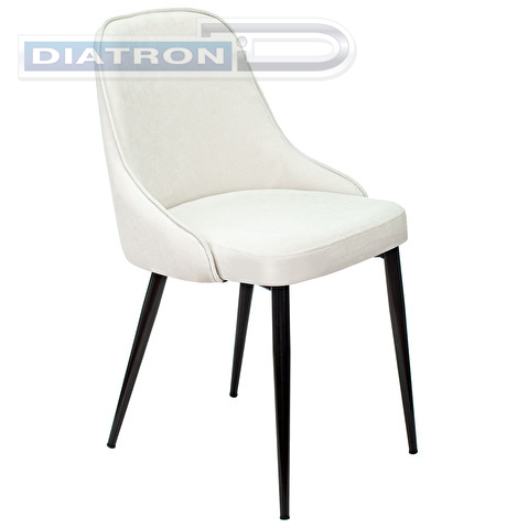Стул для кухни БЮРОКРАТ KF-5, каркас черный, ткань молочная Velvet 20