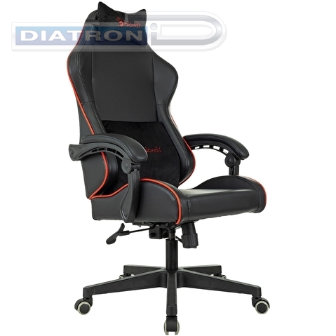 Кресло игровое A4Tech Bloody GC-780, с подголовником, кожзам черный/красный, до 120кг