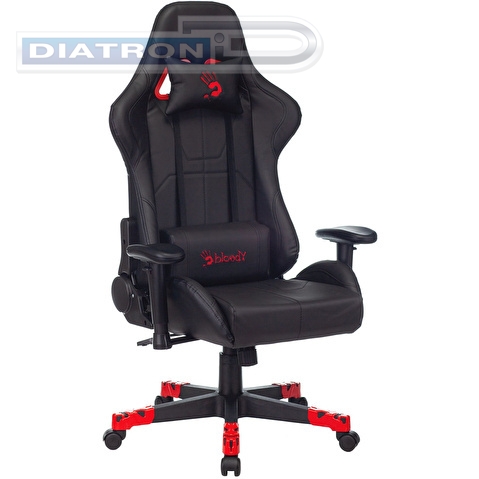Кресло игровое A4Tech Bloody GC-550, эко.кожа черная/красная, до 150кг