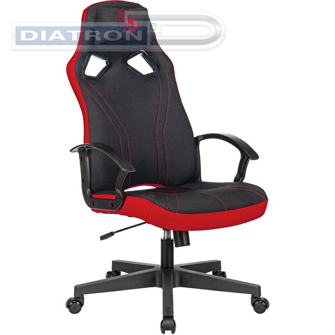 Кресло игровое A4Tech Bloody GC-150, с подголовником, ткань черная/красная, до 120кг