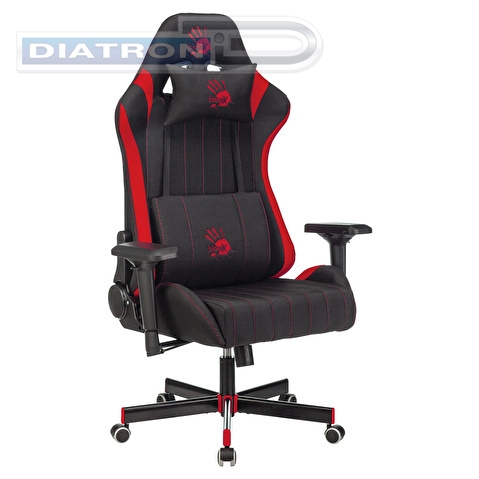 Кресло игровое A4Tech Bloody GC-950, крестовина металл.текстиль/эко.кожа черная/красная, до 180кг