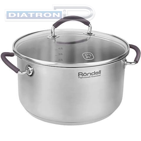 Кастрюля Rondell Akzent RDS-1389 5.1л. d=24см (с крышкой) стальной
