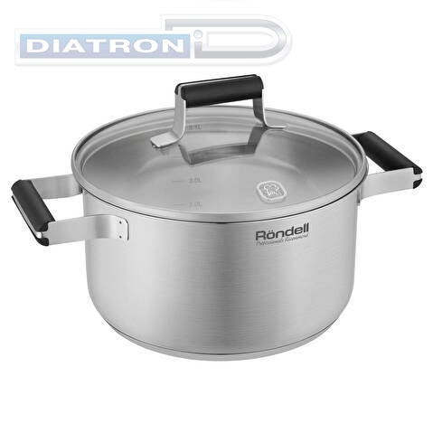 Кастрюля Rondell Bayoneta RDS-1808 5.1л. d=24см (с крышкой) стальной