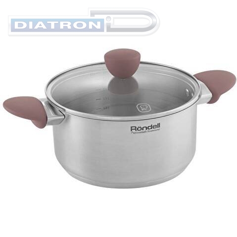 Кастрюля Rondell Bueno RDS-1587 2.8л. d=20см (с крышкой) стальной ― компания Диатрон