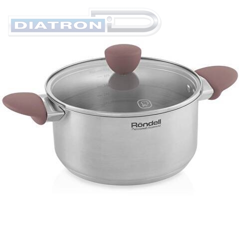 Кастрюля Rondell Bueno RDS-1588 4.8л. d=24см (с крышкой) стальной