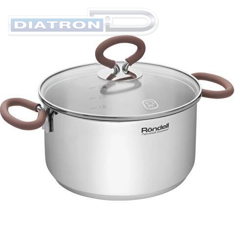 Кастрюля Rondell Etery RDS-1599 3.1л. d=20см (с крышкой) стальной