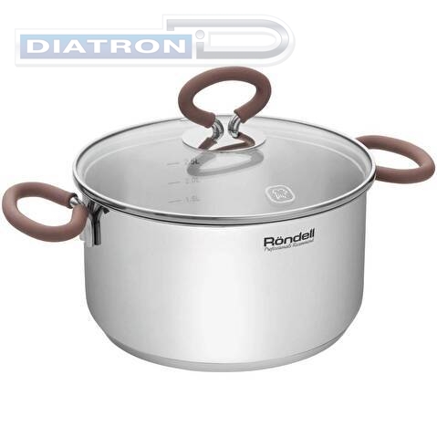 Кастрюля Rondell Etery RDS-1600 5.1л. d=24см (с крышкой) стальной