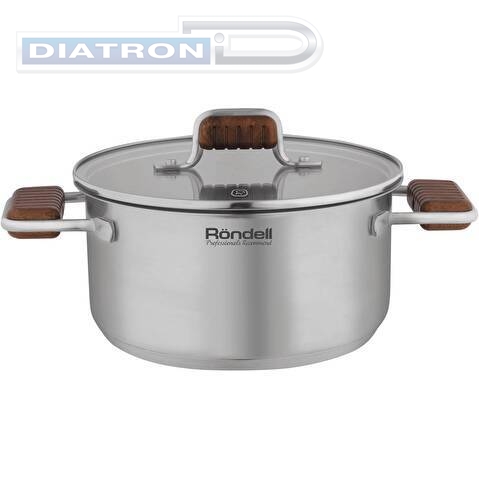 Кастрюля Rondell Fjord RDS-1792 5.2л. d=24см (с крышкой) стальной
