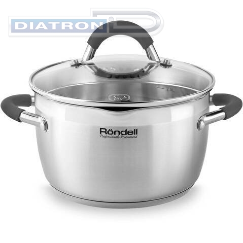 Кастрюля Rondell Flamme RDS-023 2.3л. d=18см (с крышкой) стальной
