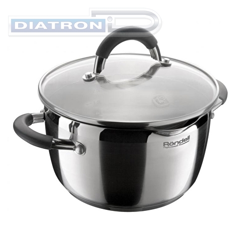 Кастрюля Rondell Flamme RDS-024 3.2л. d=20см (с крышкой) стальной