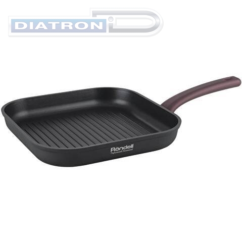 Сковорода-гриль Rondell Fest RDA-1525 квадратная 26см покрытие: Xylan Plus ручка несъемная (без крышки) черный