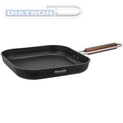 Сковорода-гриль Rondell Fjord RDA-1798 квадратная 26см покрытие: Xylan Plus ручка несъемная (без крышки) черный