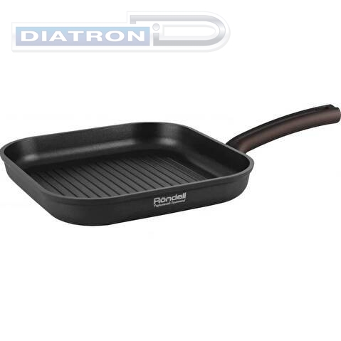 Сковорода-гриль Rondell Ginger Chocolate RDA-1531 квадратная 26см покрытие: Xylan Plus ручка несъемная (без крышки) черный