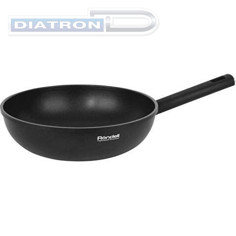 Сковорода ВОК (WOK) Rondell Trumpf RDA-1405 круглая 28см покрытие: Xylan Plus ручка несъемная (без крышки) черный