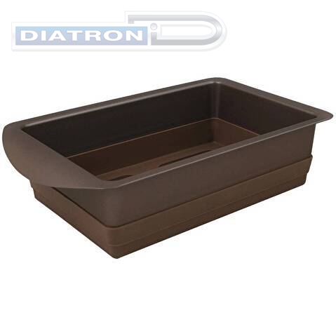 Форма для выпечки Rondell Mocco&Latte RDF-446 прямоуг. 14x22см сталь/силикон коричневый